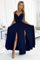 Numoco elegant maxi long dress that can be tied in many ways - Honesty Sales